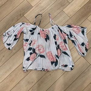 Billabong Cold shoulder floral print top
